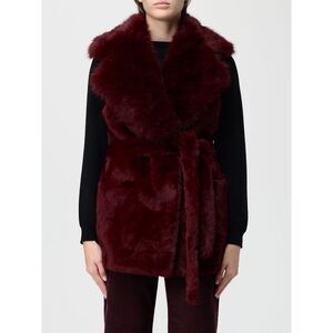V73 Fur Coat Woman Red